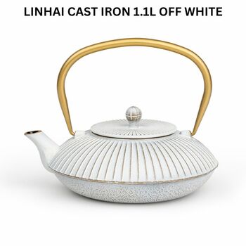 Cast Iron Teapot Linhai 1100ml Steel Fine Mesh Filter, 6 of 12