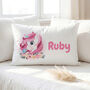 Girls Personalised Unicorn Pillowcase, thumbnail 1 of 2