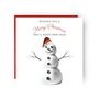 Snowman Christmas Card, thumbnail 1 of 4