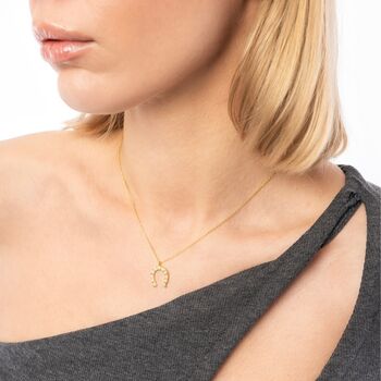 Sterling Silver Horseshoe Equestrian Necklace And Earring, 4 of 10