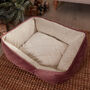 Personalised Coral Geometric Pet Bed, thumbnail 3 of 7