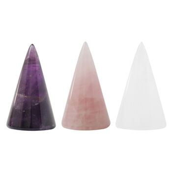 Rose Quartz, Crystal Quartz And Ameythst Ring Holders, 5 of 10