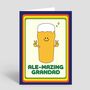 Ale Pun Amazing Grandad Beer Birthday Fathers Day Card, thumbnail 2 of 3