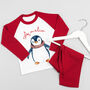 Personalised Kids Christmas Pyjamas Penguin, thumbnail 1 of 4