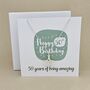 Boxed 50th Birthday Star Necklace Card, thumbnail 1 of 3