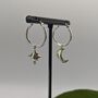 Celestial Eco Sterling Silver Hoop Earrings, thumbnail 1 of 4