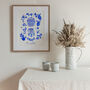 Scenes Of Seville, Spain Blue Tile Inspired Travel Print, thumbnail 12 of 12