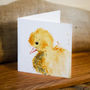 Inky Duckling Blank Greeting Card, thumbnail 3 of 4