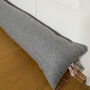Grey Draught Excluder With Heavy Filling Personalised, thumbnail 1 of 6