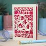 Personalised Papercut Ampersand Wedding Card, thumbnail 2 of 8