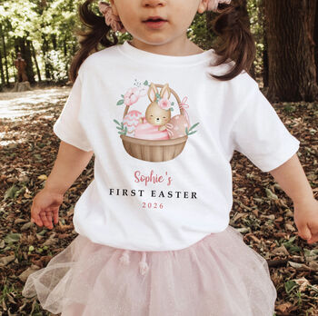 Personalised First Easter Bunny T Shirt Gift, 8 of 12