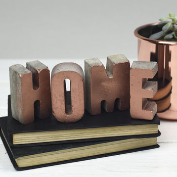 Personalised Small Concrete Copper Letter, 4 of 8