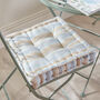 Oxford Stripe Square Seat Pads, thumbnail 3 of 4