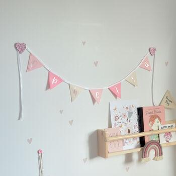 Personalised Shades Of Pink Bunting, 3 of 6