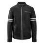 Men's Biker Leather Jacket, thumbnail 3 of 7