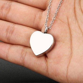 Personalised Sterling Silver Heart Urn Necklace, 4 of 9
