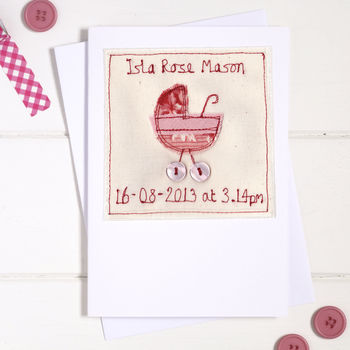 Personalised New Baby Girl Card, 2 of 12