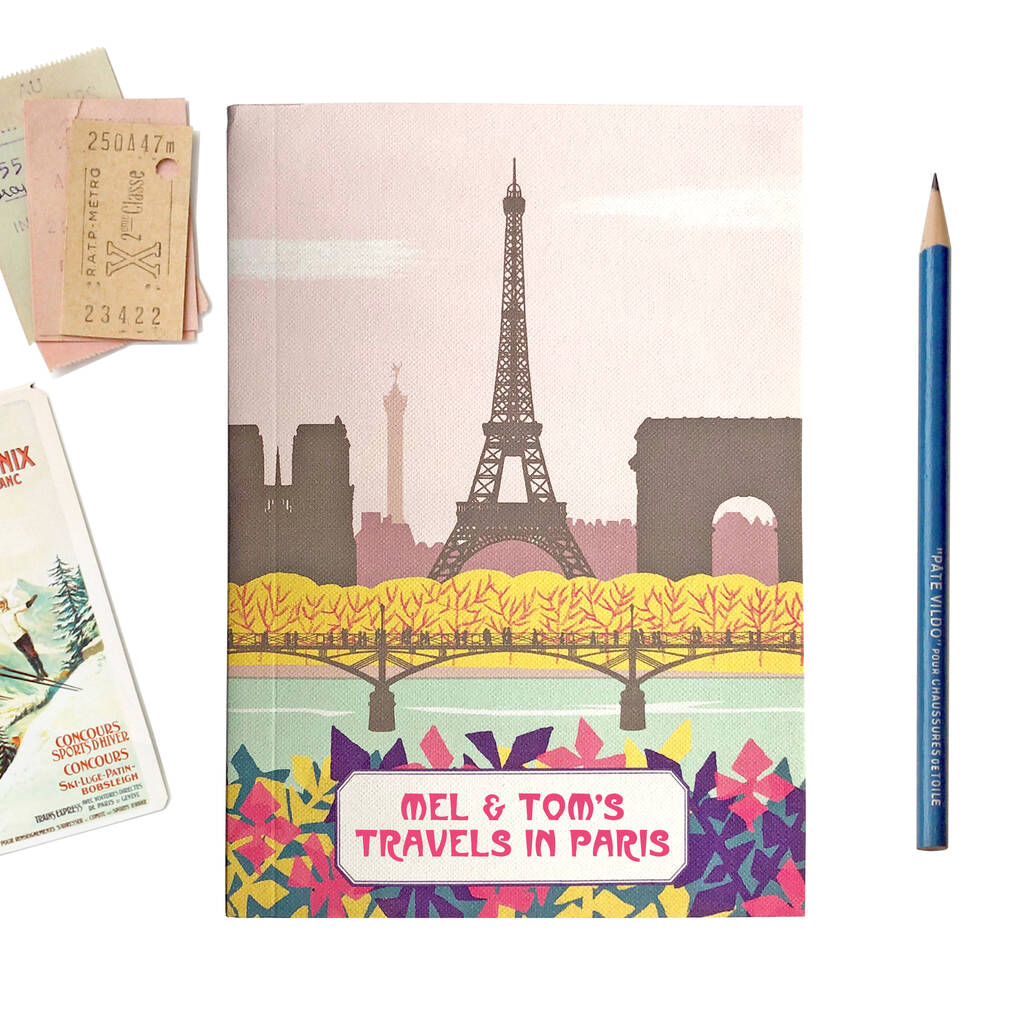 Personalised Paris Travel Journal By Sukie