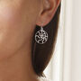 Sterling Silver Dangly Swirling Waves Earrings, thumbnail 1 of 3