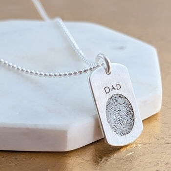 Silver Fingerprint Dog Tag, 2 of 6