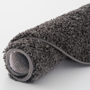 The Rugs Plain Dark Grey Shaggy Rug, 11 of 12
