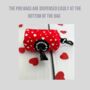 Red Valentine Heart Dog Poo Bag Holder, thumbnail 3 of 6