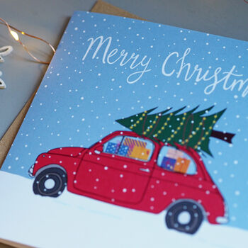Festive Car Christmas Card, 2 of 2