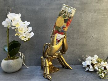 Drunken Lobster Wine Bottle Holder Gold Freestanding, 12 of 12