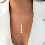 Morse Code Necklace Personalised Four Sided Bar Pendant, thumbnail 9 of 10