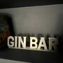 Gin Bar Word Metal Art Sign, thumbnail 8 of 12