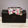 The Clifton Multi Rainbow Floral Dog Collar Bow Tie, thumbnail 1 of 4