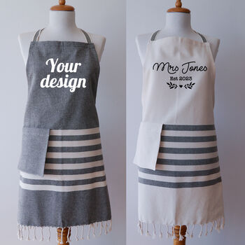 Personalised Cotton Apron, Tea Towel, Christmas Gift For Her, 2 of 12