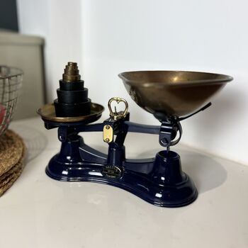 Navy Blue Vintage Salter No.56 Kitchen Scales, 7 of 7