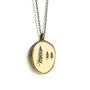 Natural Illustrated Tree Wooden Necklace, thumbnail 1 of 3