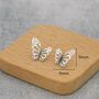 Sterling Silver Butterfly Flutter Earrings, thumbnail 3 of 8