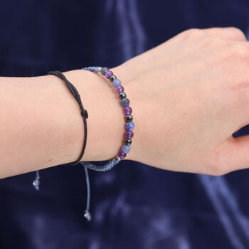 Sagittarius Zodiac Crystal Candle And Gemstone Bracelet Gift Set, 6 of 6