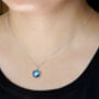 Natural Labradorite Necklace In Solid Sterling Silver, thumbnail 2 of 3
