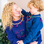 Personalised Pom Pom Trim Christmas Family Jumpers, thumbnail 1 of 6