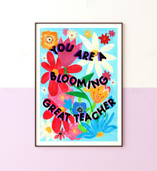 Colourful Personalised Thank You Teacher Print, 2 of 6