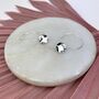 Mini Hammered Silver Disc Hoop Earrings, thumbnail 4 of 4