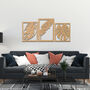 Tropical Leaves Trio Wooden Wall Art Set, thumbnail 6 of 11