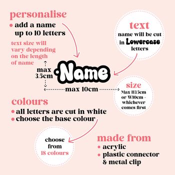 Two Colour Acrylic Personalised Name Keyring, 3 of 6