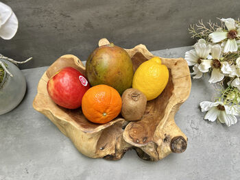 30cm Handmade Wooden Root Bowl – Balinese Gamal Wood, 3 of 12