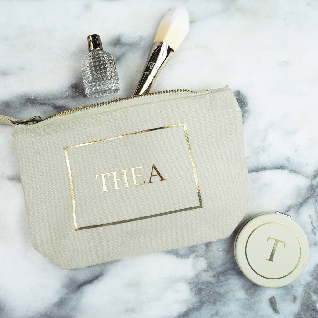 'Personalised Monogram Name' Make Up Bag By Rock On Ruby