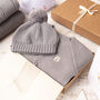 Luxury Hound Bobble Hat And Cardigan Baby Gift Box, thumbnail 3 of 10