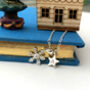 Cz Snowflake Sterling Silver Necklace, thumbnail 2 of 12