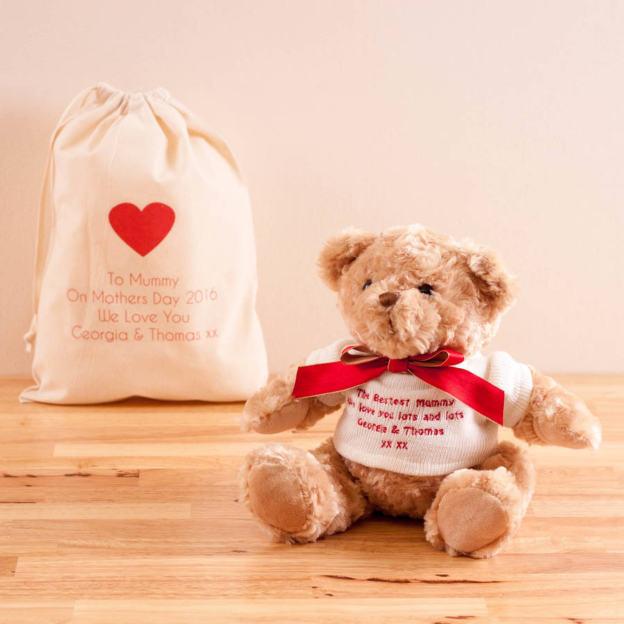 Personalised Teddy Bears And Gift Bag By British and Bespoke