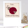 Personalised Ladybird Birthday Card For Her, thumbnail 1 of 12