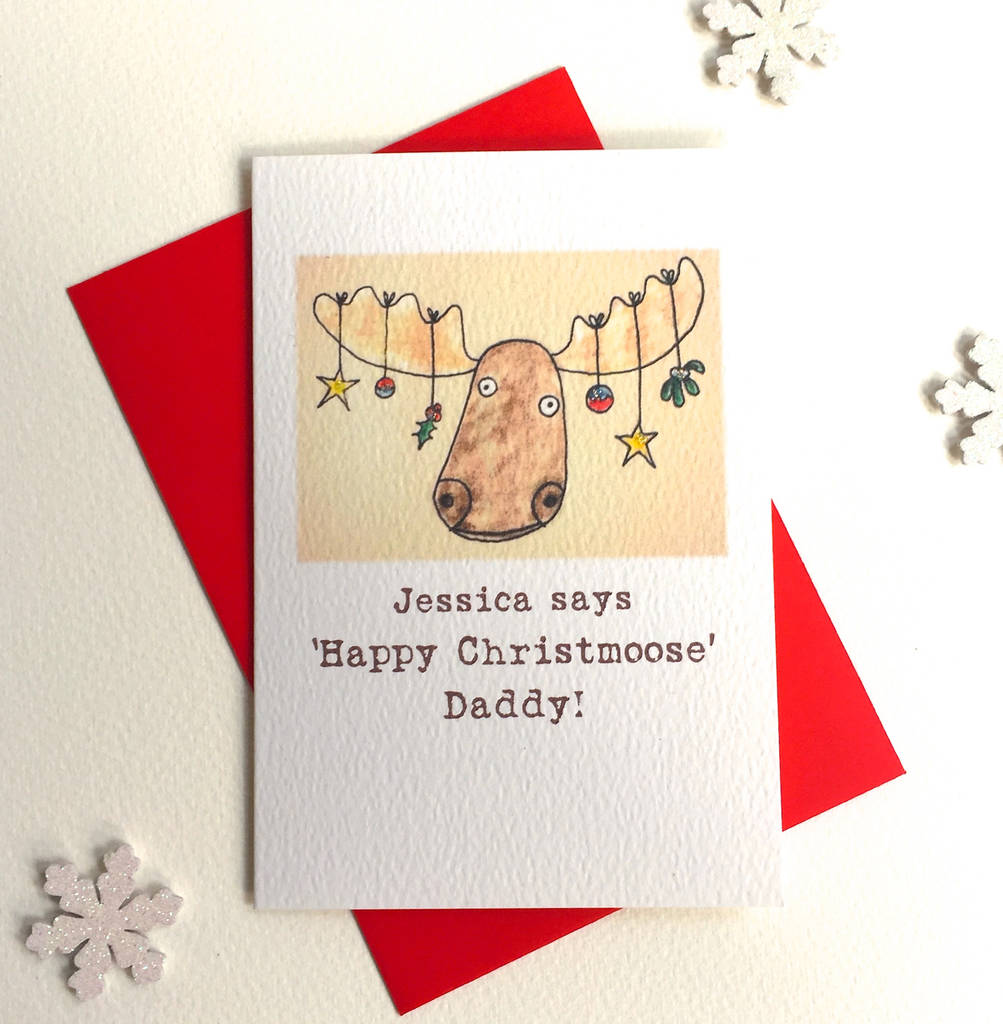 Personalised Happy Christmoose Christmas Card, 1 of 5