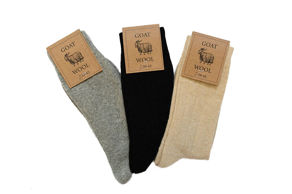 Natural Goat Wool Socks With Cashmere, 1 of 8